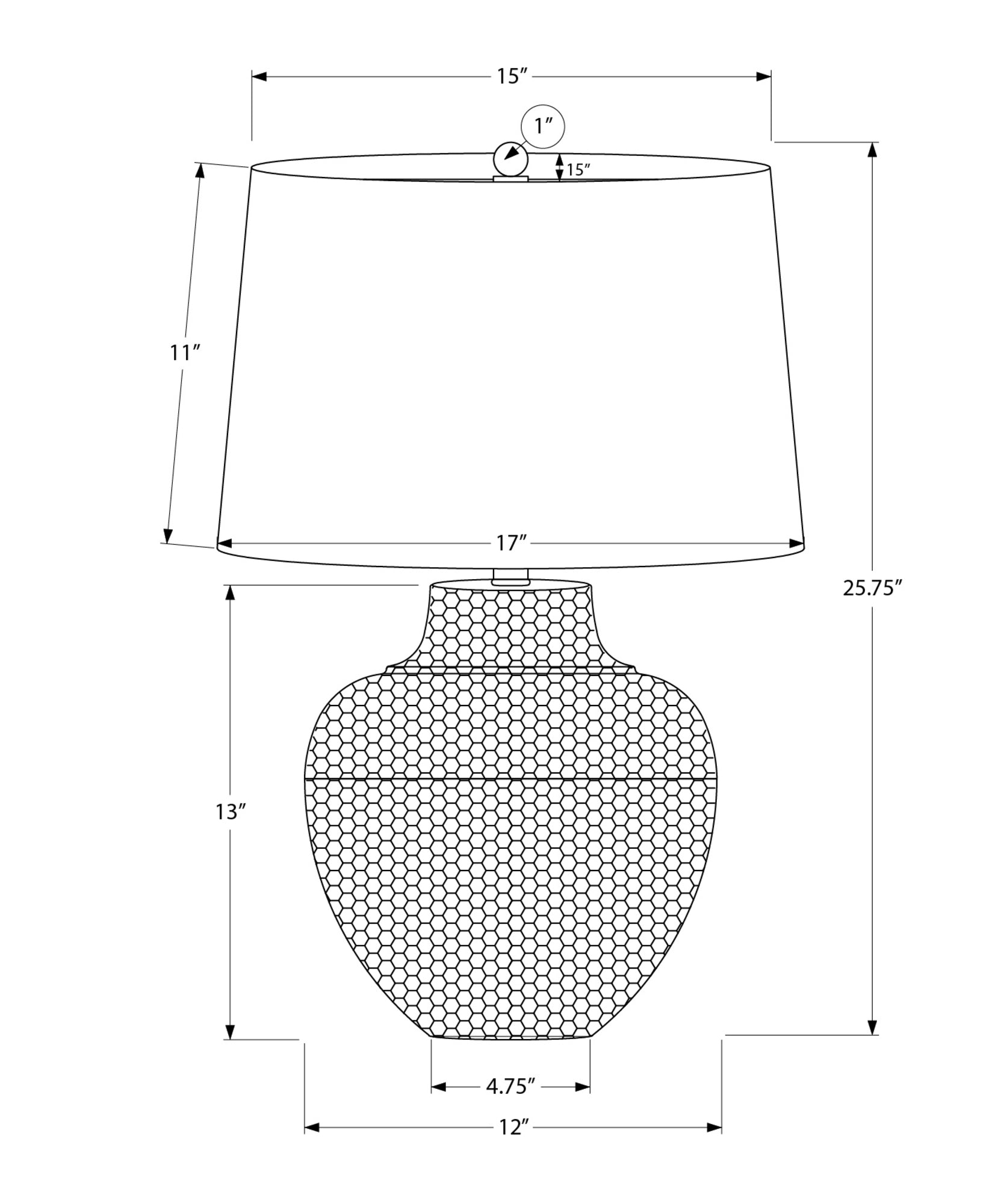 LIGHTING - 26"H TABLE LAMP BLACK METAL / IVORY SHADE-Table-DECOROLALA
