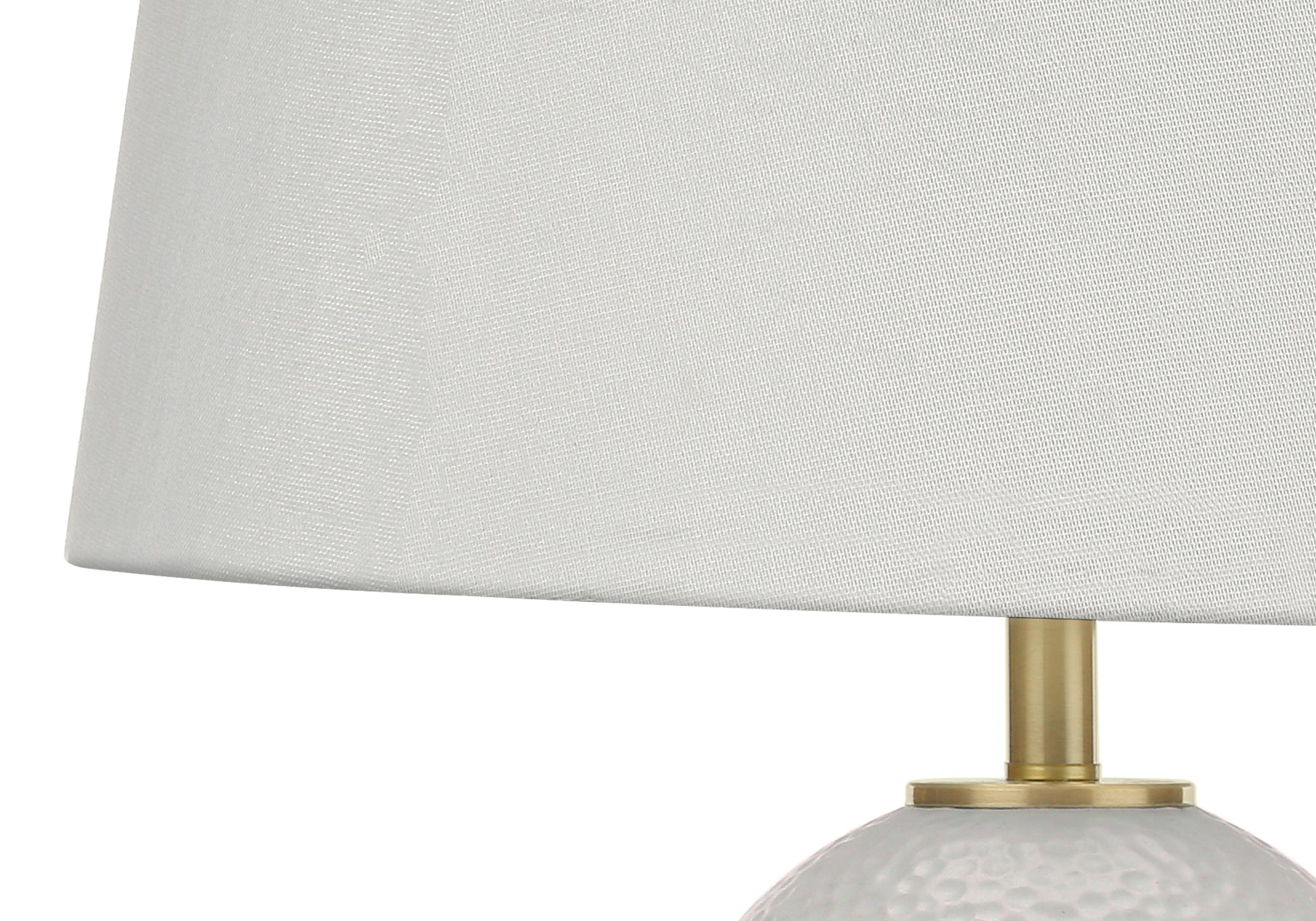 LIGHTING - 26"H TABLE LAMP WHITE CERAMIC / IVORY SHADE-Table-DECOROLALA