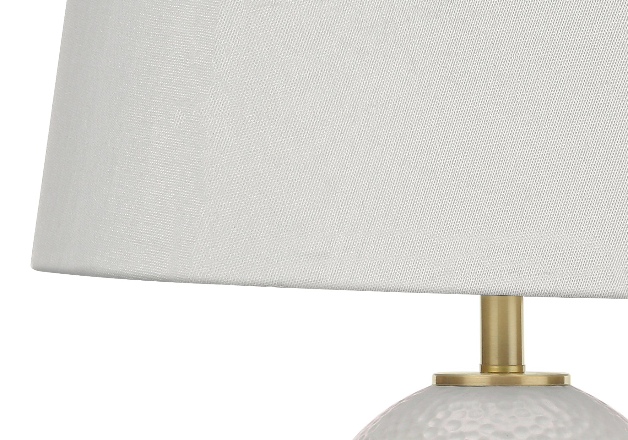 LIGHTING - 26"H TABLE LAMP WHITE CERAMIC / IVORY SHADE-Table-DECOROLALA