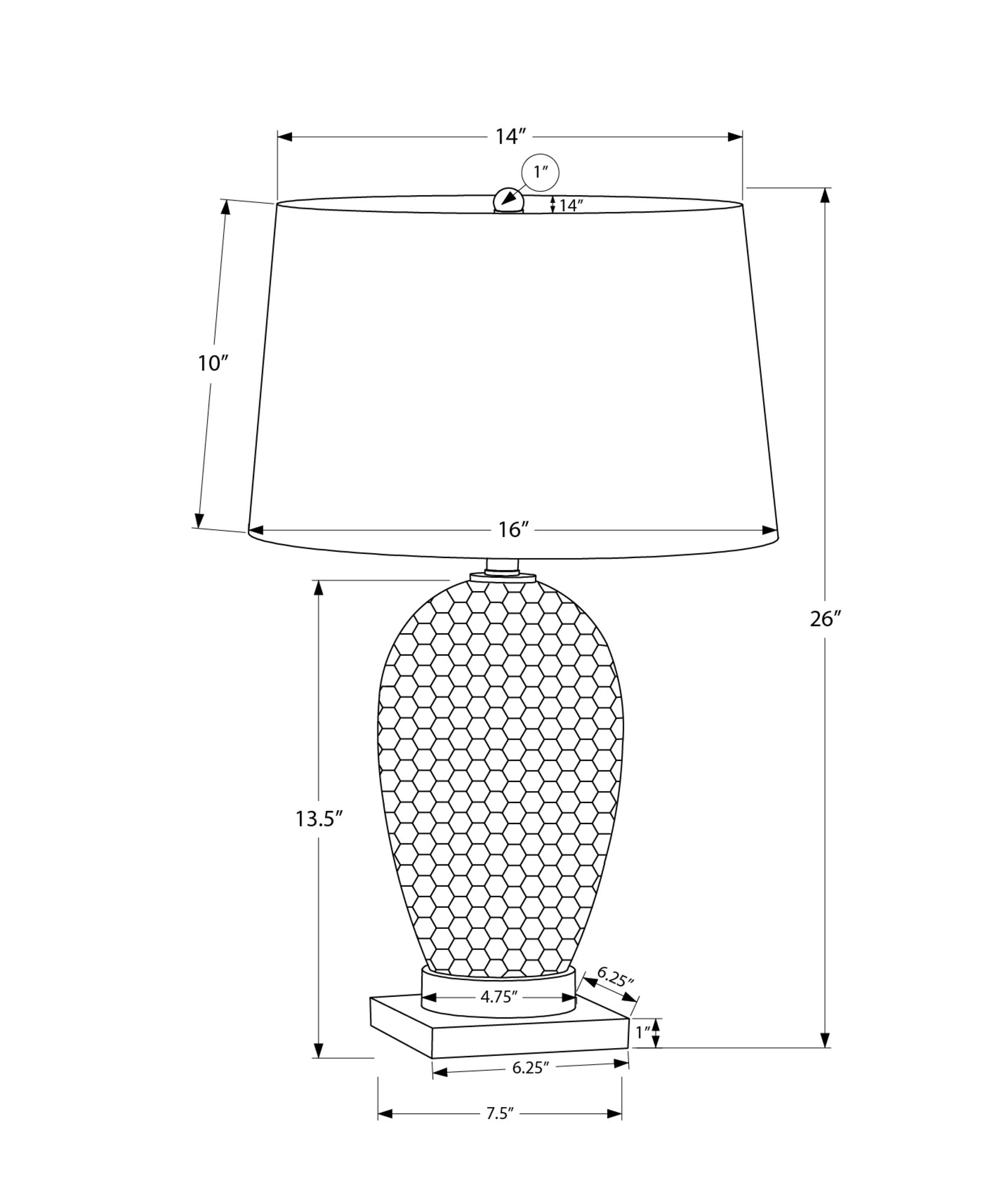 LIGHTING - 26"H TABLE LAMP WHITE CERAMIC / IVORY SHADE-Table-DECOROLALA