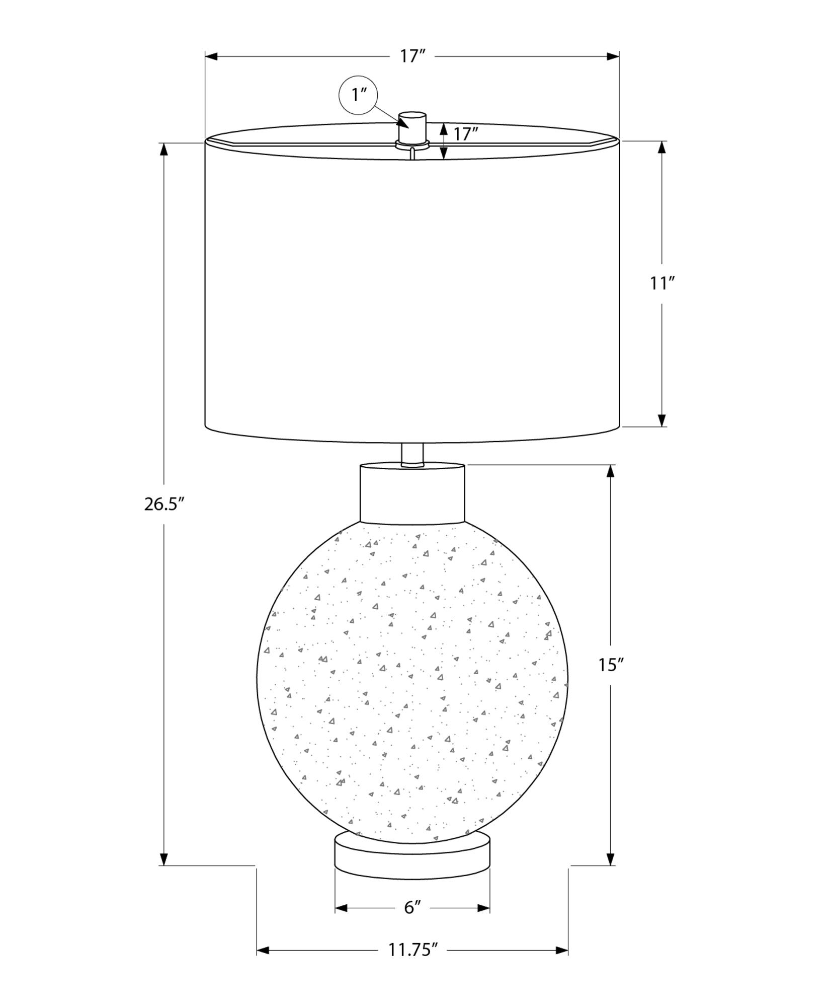 LIGHTING - 27"H TABLE LAMP BEIGE RESIN / IVORY SHADE-Table-DECOROLALA