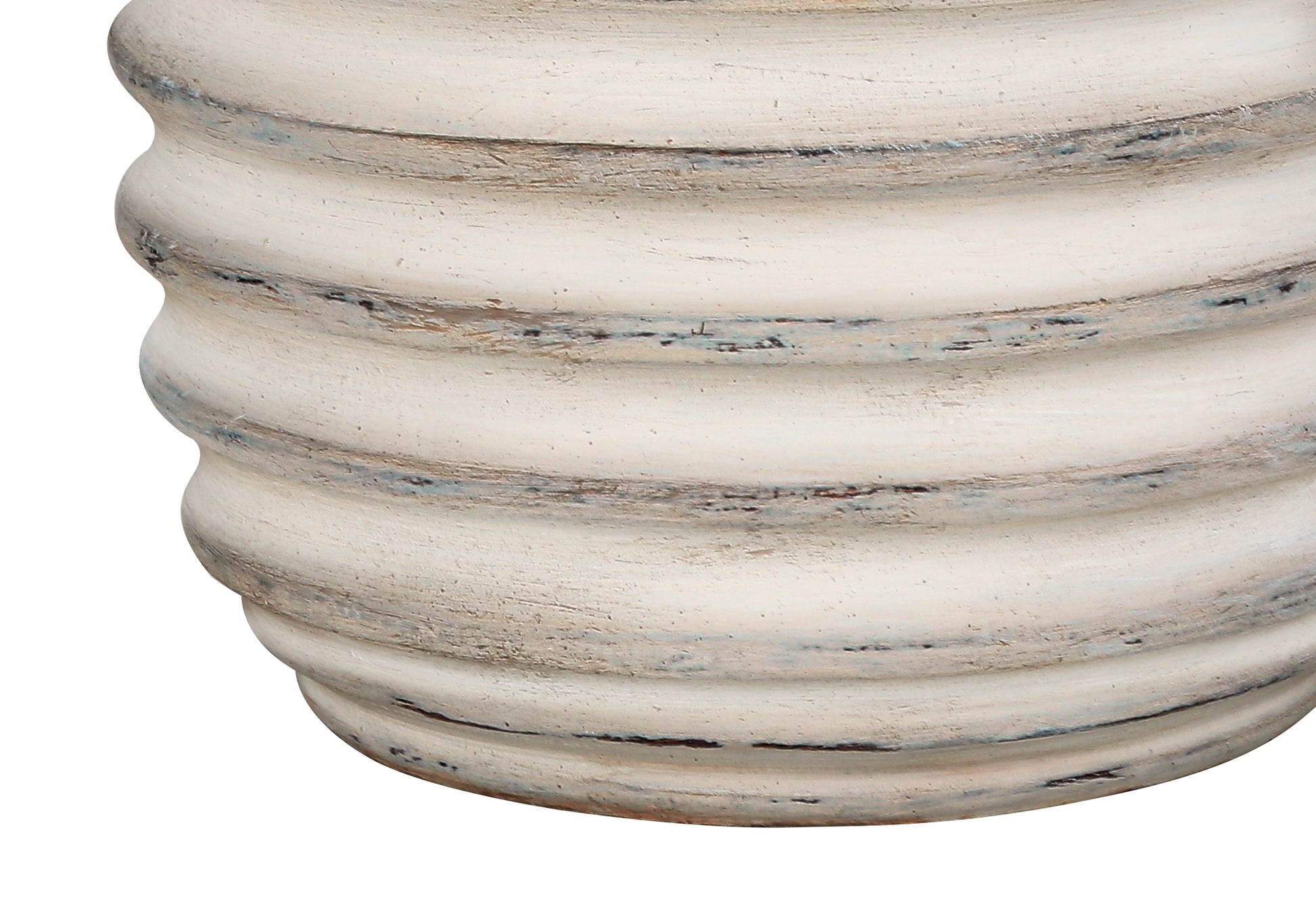 LIGHTING - 28"H TABLE LAMP CREAM RESIN / IVORY SHADE-Table-DECOROLALA