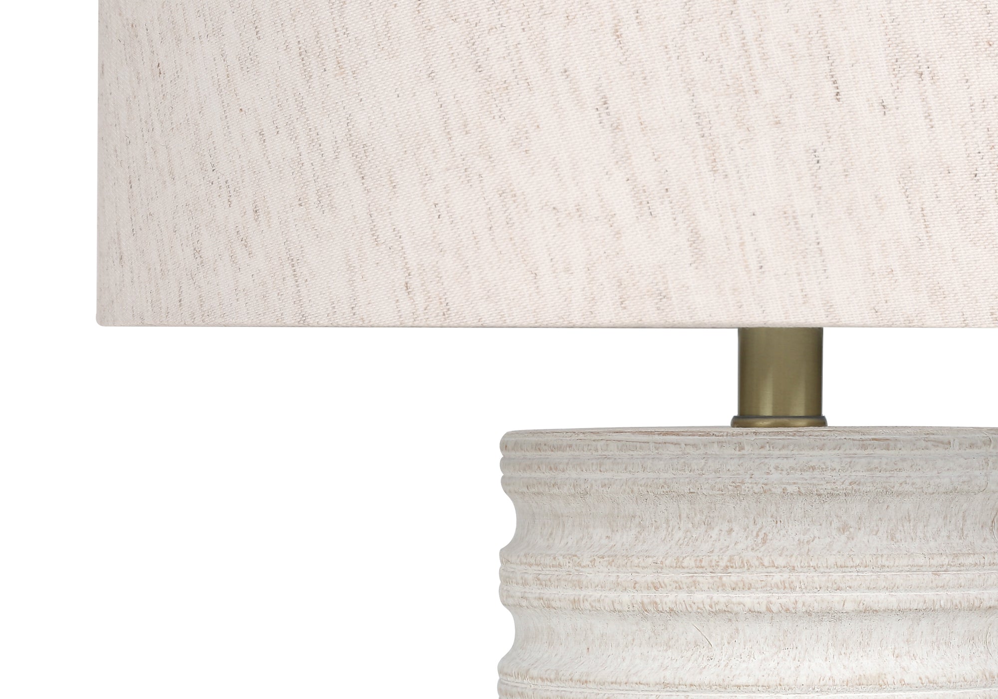 LIGHTING - 28"H TABLE LAMP CREAM RESIN / IVORY SHADE-Table-DECOROLALA