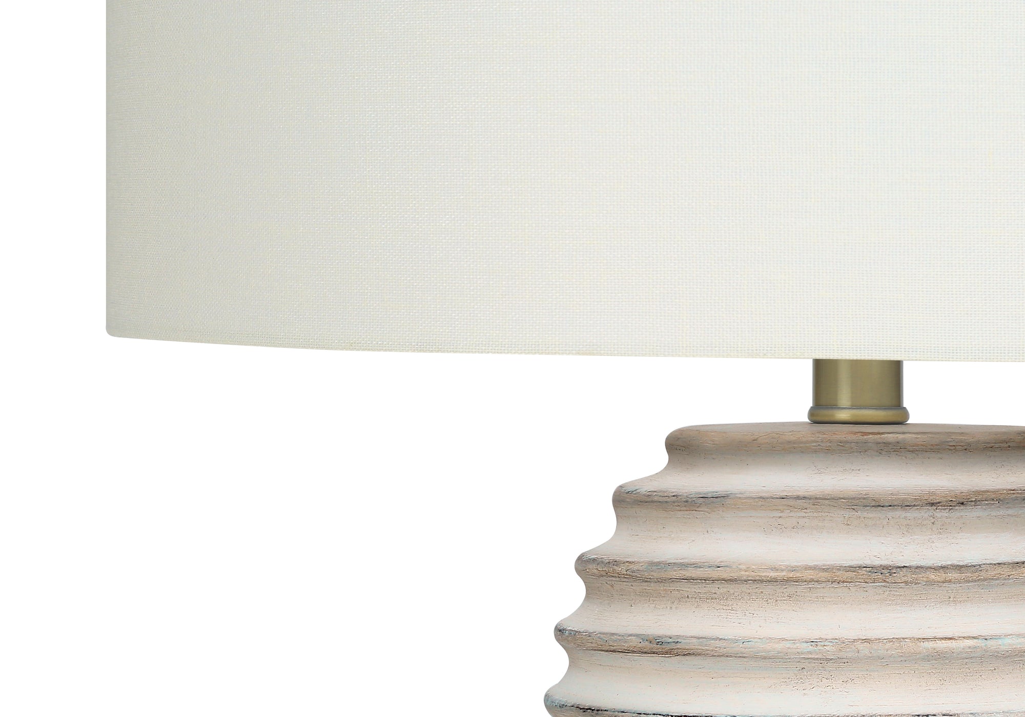 LIGHTING - 28"H TABLE LAMP CREAM RESIN / IVORY SHADE-Table-DECOROLALA