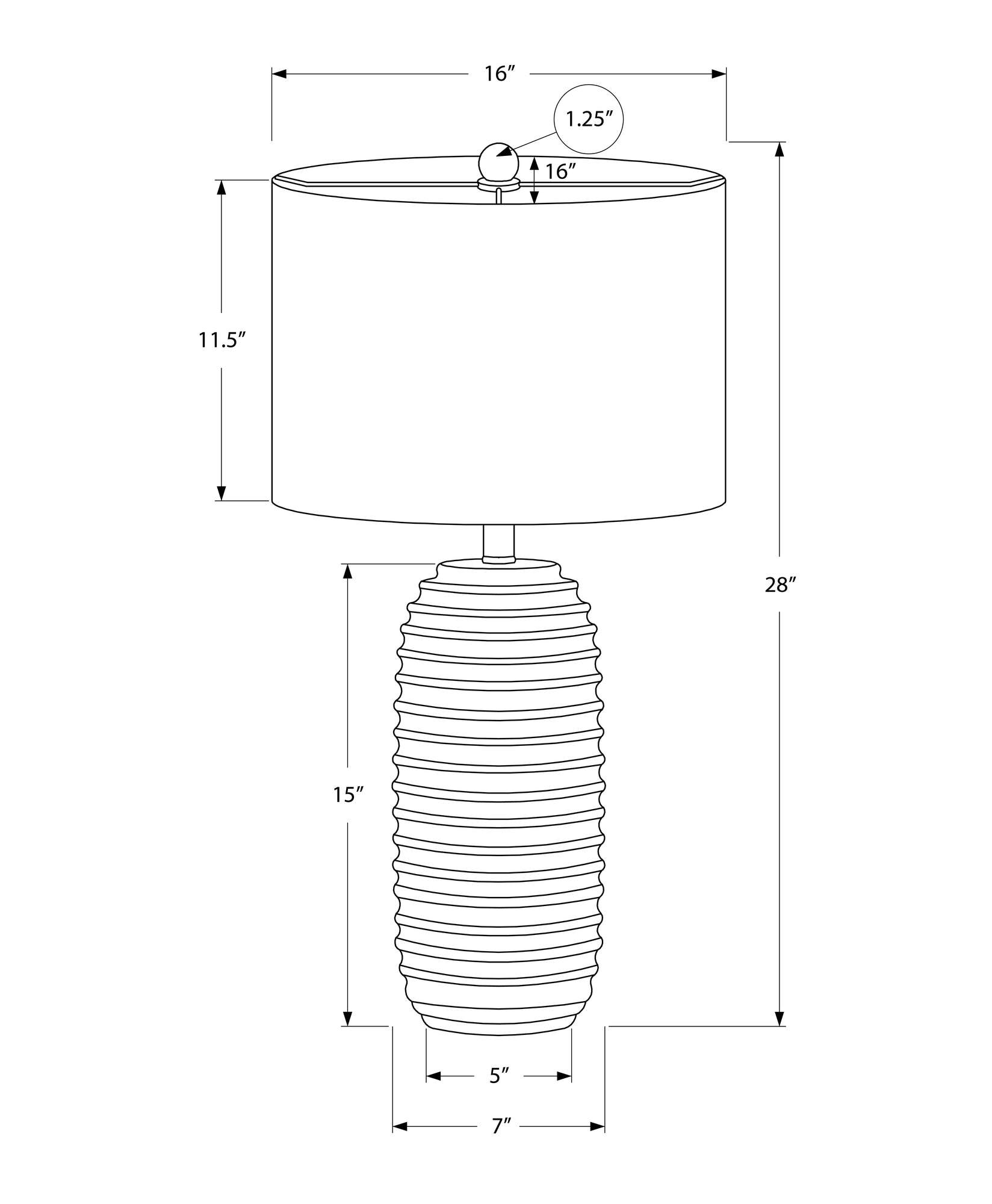 LIGHTING - 28"H TABLE LAMP CREAM RESIN / IVORY SHADE-Table-DECOROLALA