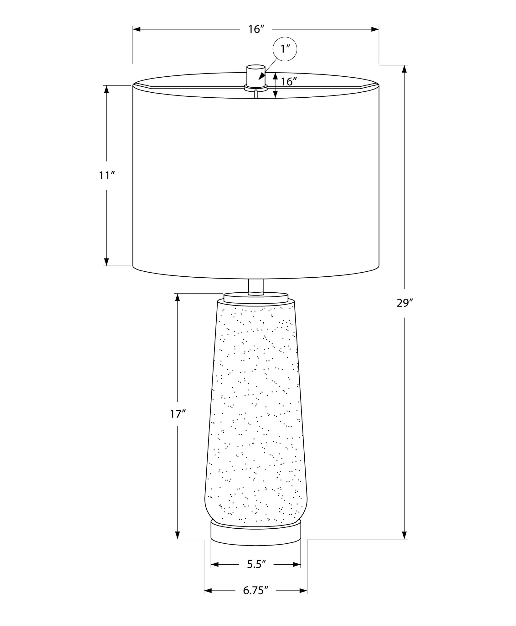 LIGHTING - 29"H TABLE LAMP GREY RESIN / IVORY SHADE-Table-DECOROLALA