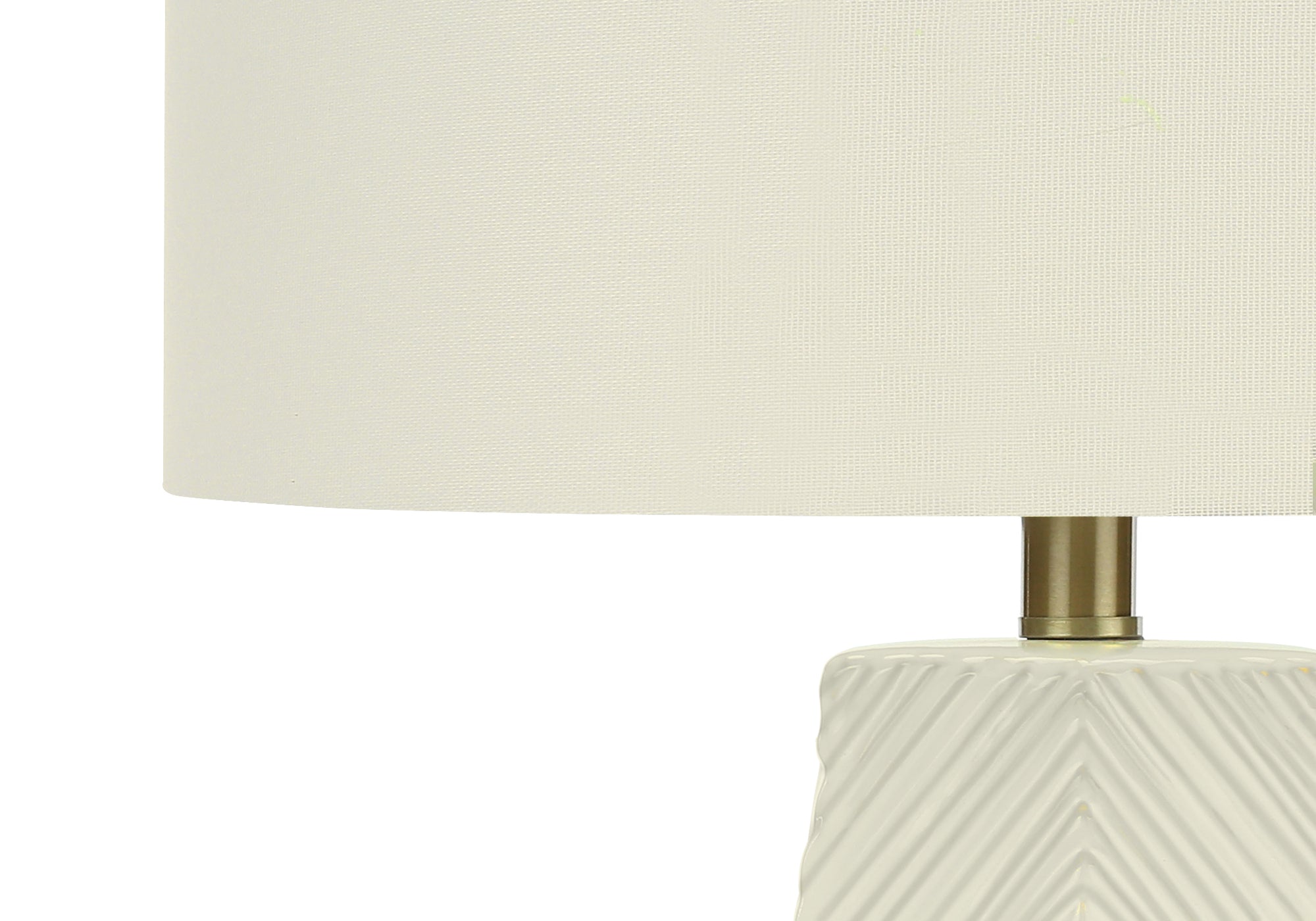 LIGHTING - 29"H TABLE LAMP WHITE CERAMIC / IVORY SHADE-Table-DECOROLALA
