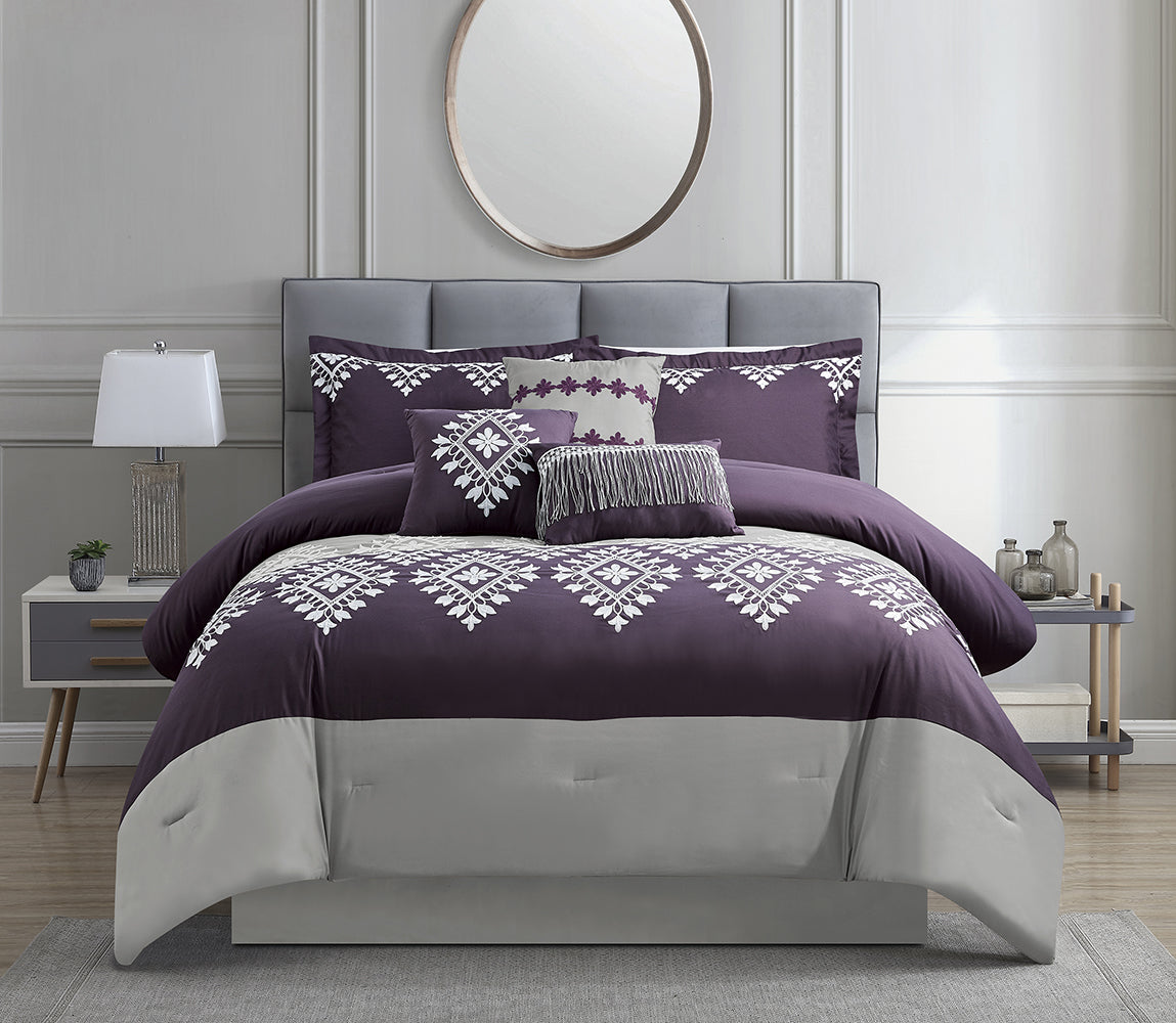 LISBON 7PC COMFORTER SET-Comforter Sets-DECOROLALA
