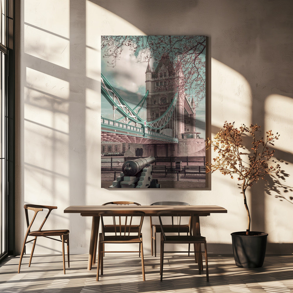 LONDON Tower Bridge in Detail | urban vintage style-canvas-DECOROLALA