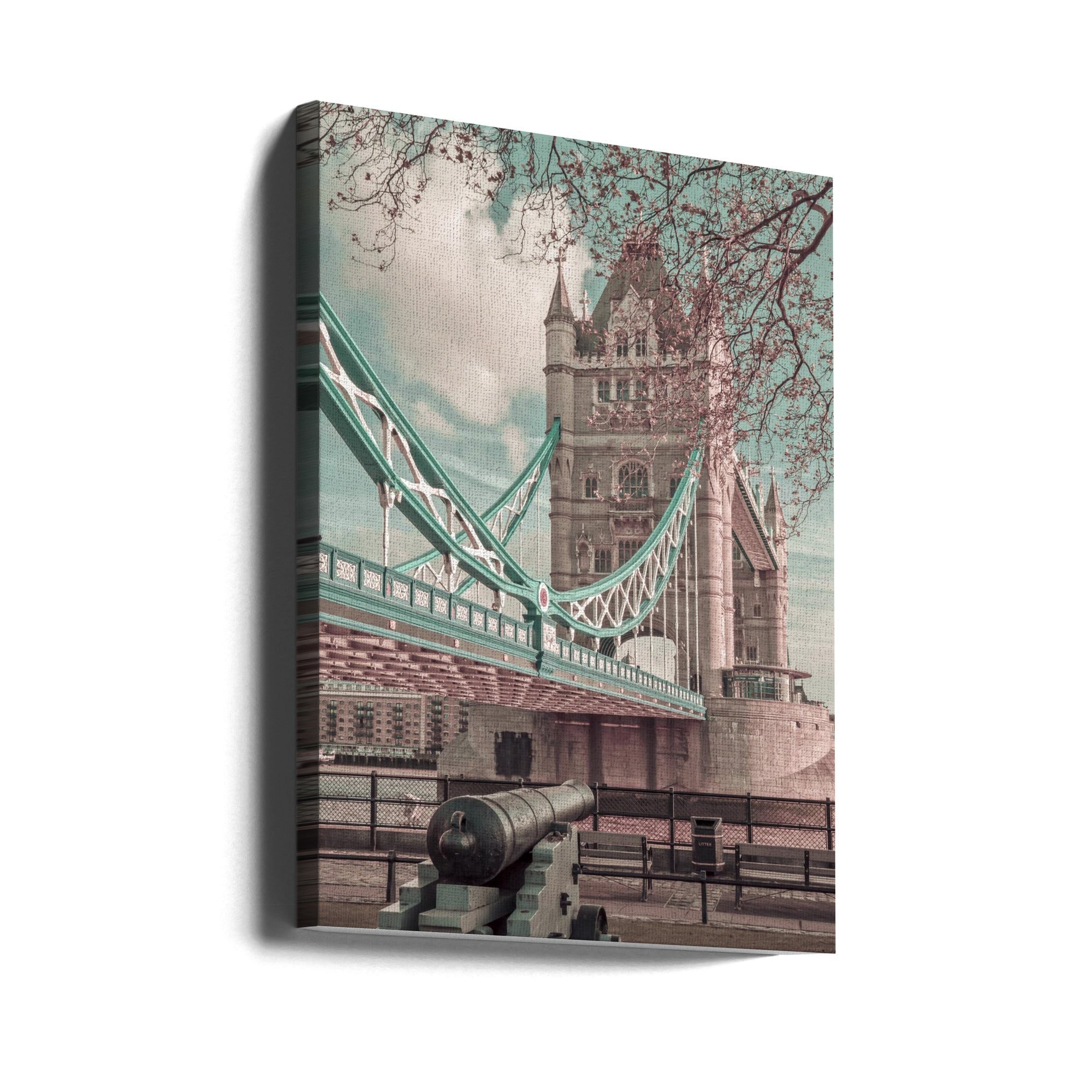 LONDON Tower Bridge in Detail | urban vintage style-canvas-DECOROLALA