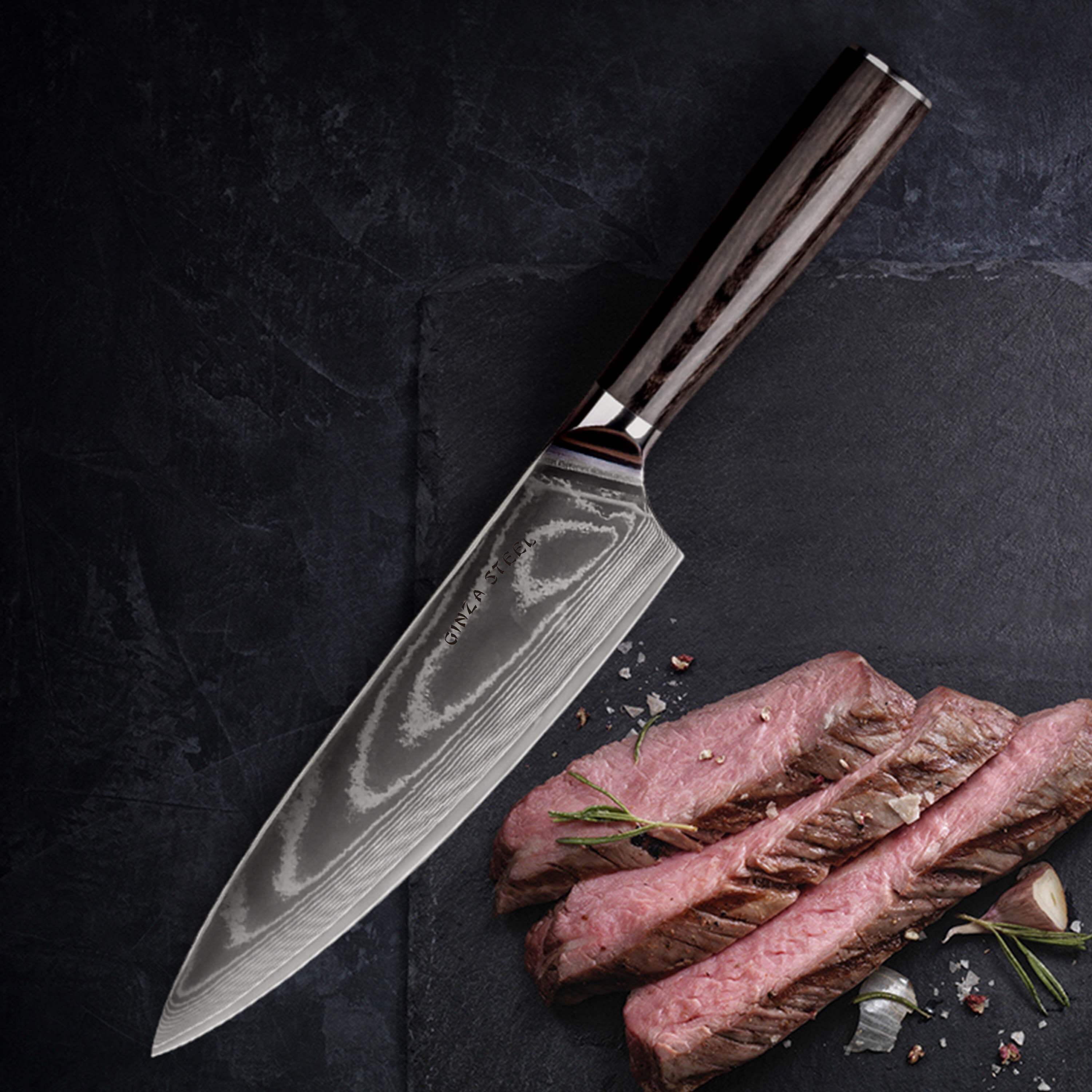 LUCIA 20 Chef Knife 8Cr18MoV Steel Pakkawood Handle-Chef Knife-DECOROLALA