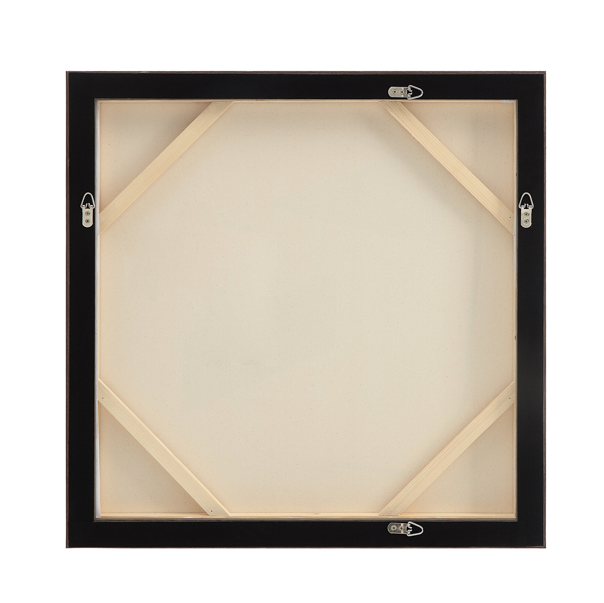 Lacadie 30.1" Wide Canvas Art with Wood Frame, Dark Brown-Canvas Art-DECOROLALA