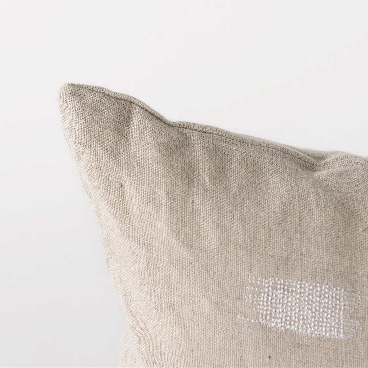 Lacey Beige/White Pillow Cover w/Down Filler (min order qty 2)-Decorative Pillows-DECOROLALA