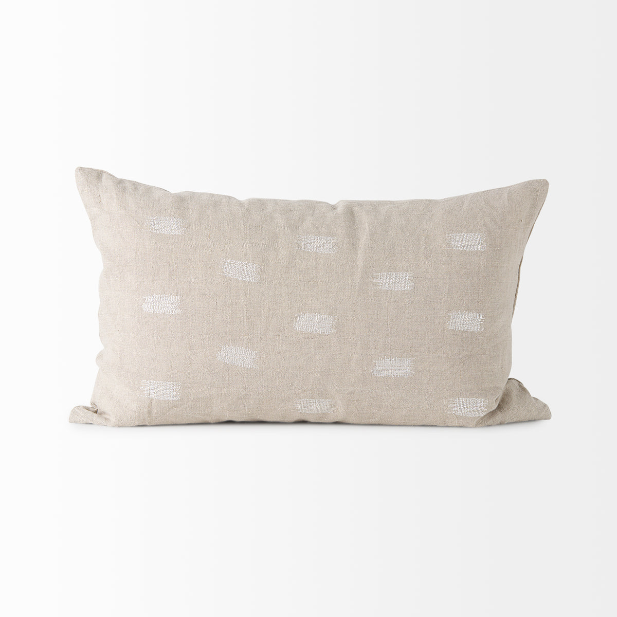 Lacey Decorative Pillow - Beige/White (min order qty 2)-Decorative Pillows-DECOROLALA