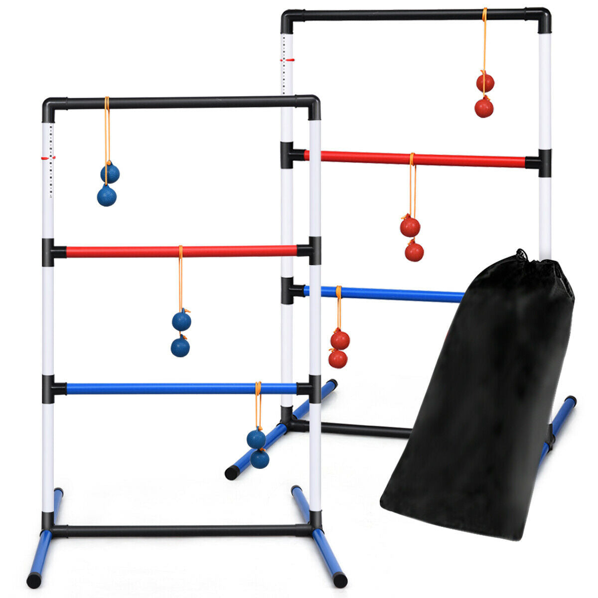 Jeu de lancer de balles sur échelle, suivi du score et sac de transport
