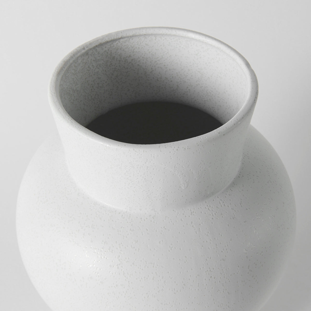 Laforge 10.8H Medium White Ceramic Vase-Vase-DECOROLALA