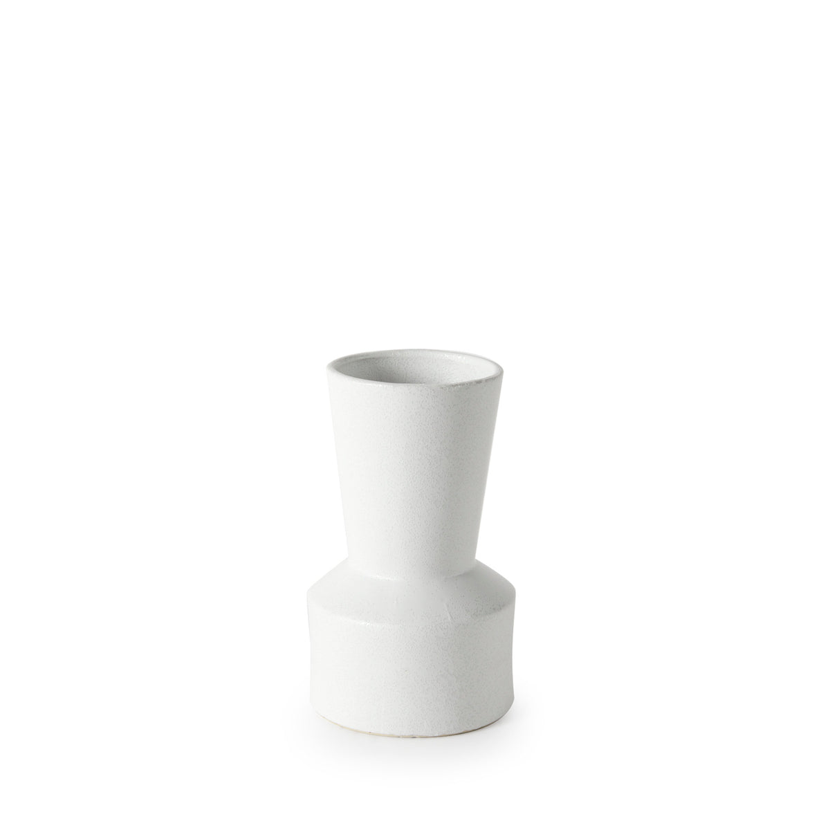 Laforge 9.4H Small White Ceramic Vase-Vase-DECOROLALA