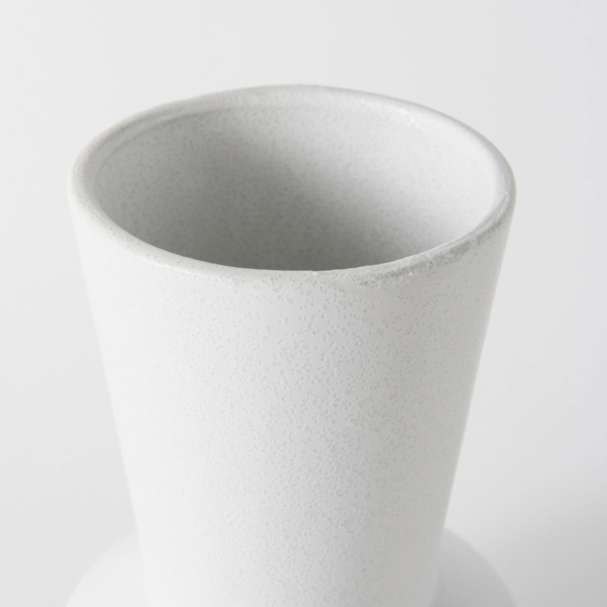 Laforge 9.4H Small White Ceramic Vase-Vase-DECOROLALA