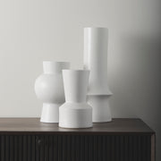 Laforge 9.4H Small White Ceramic Vase-Vase-DECOROLALA