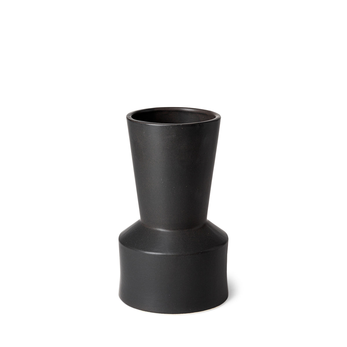 Laforge I Matte Black Ceramic Vase-Vases-DECOROLALA