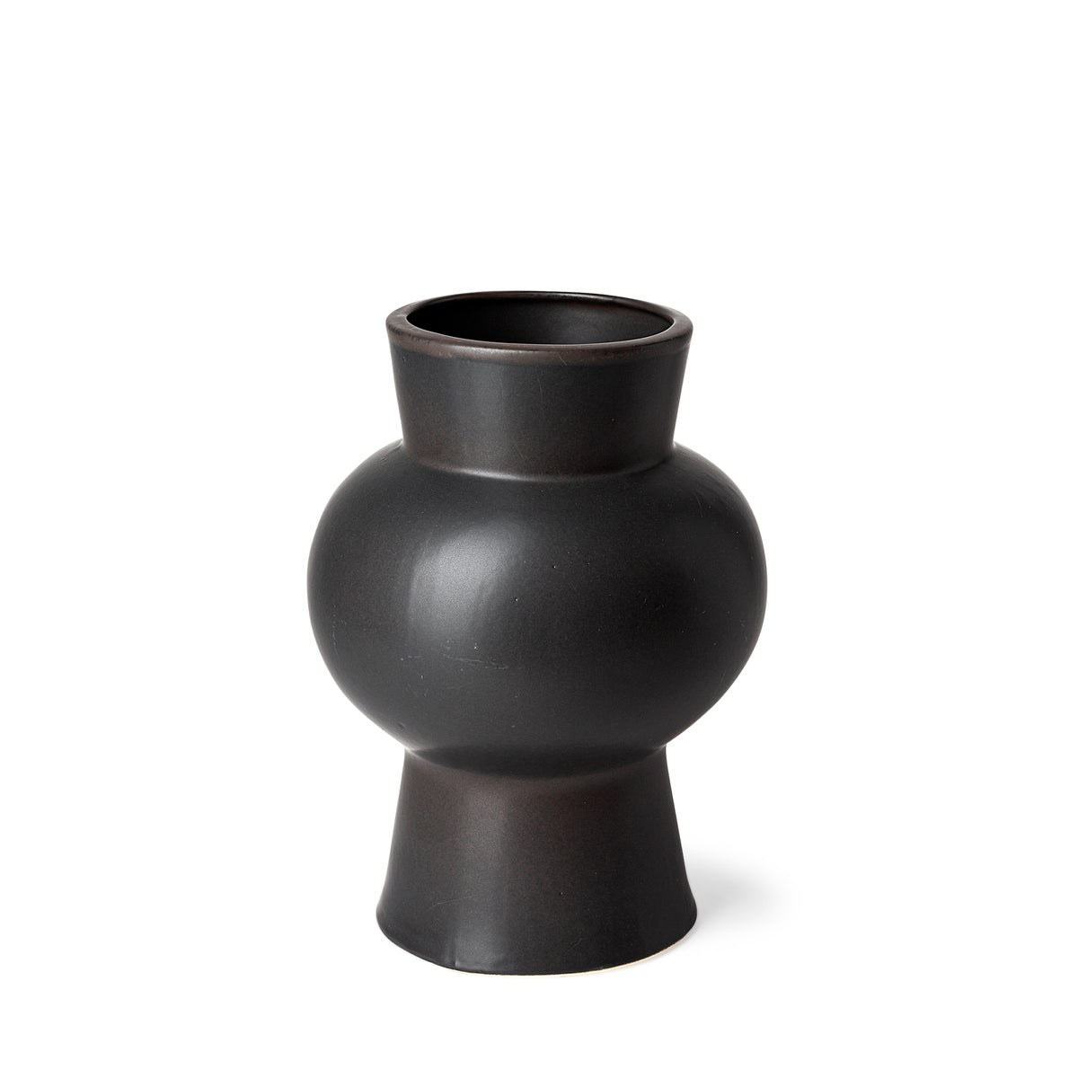 Laforge II Black Ceramic Vase-Vase-DECOROLALA