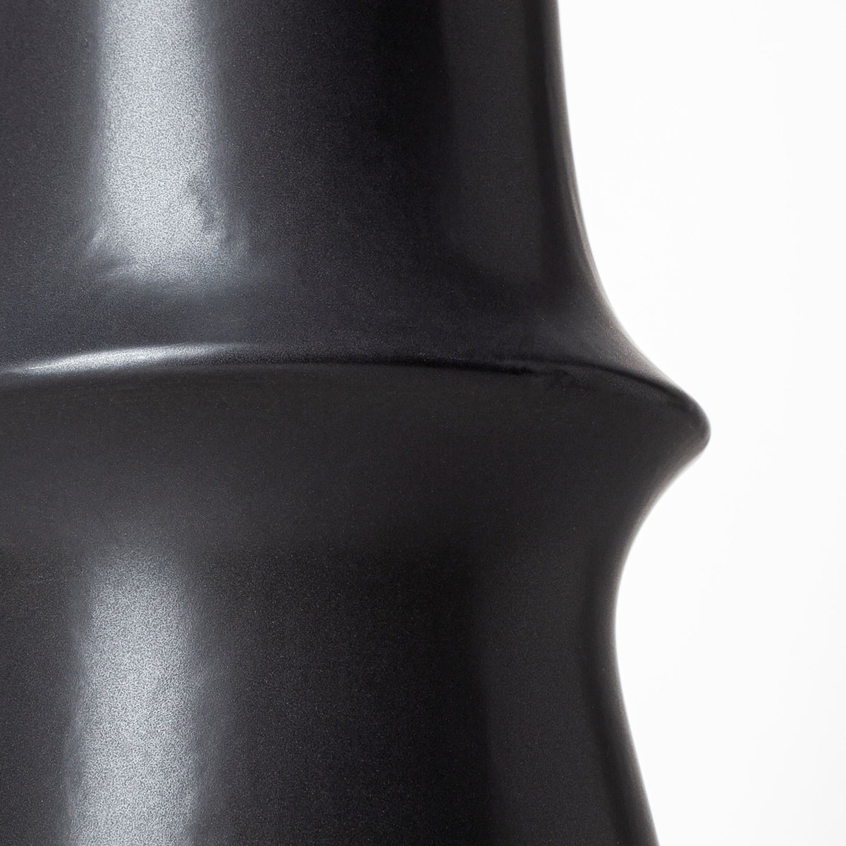 Laforge III Black Ceramic Vase-Vase-DECOROLALA