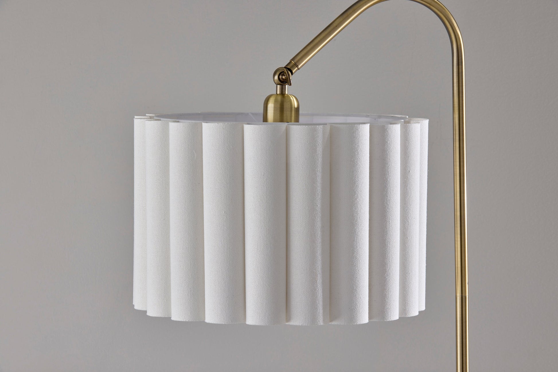 Laine Floor Lamp 62.5" Antique Brass Walnut-Lighting-DECOROLALA