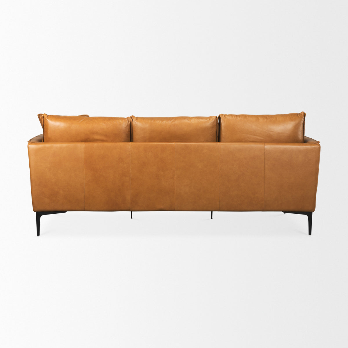 Lake Como 85.8W Tan Leather Three Seater Sofa-Sofa & Sectionals-DECOROLALA