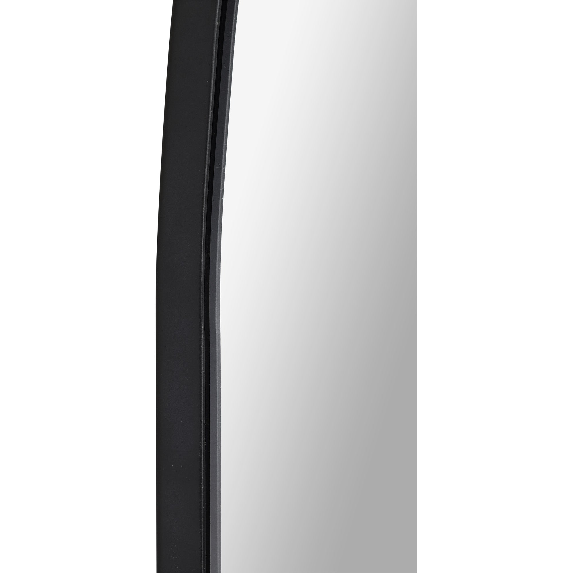 Lamia 50" Tall Arch Wall Mirror, Black-Mirror-DECOROLALA