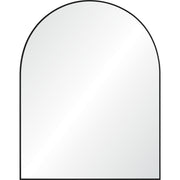 Lamia 50" Tall Arch Wall Mirror, Black-Mirror-DECOROLALA