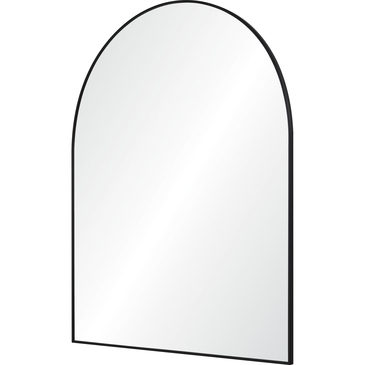 Lamia 50" Tall Arch Wall Mirror, Black-Mirrors-DECOROLALA
