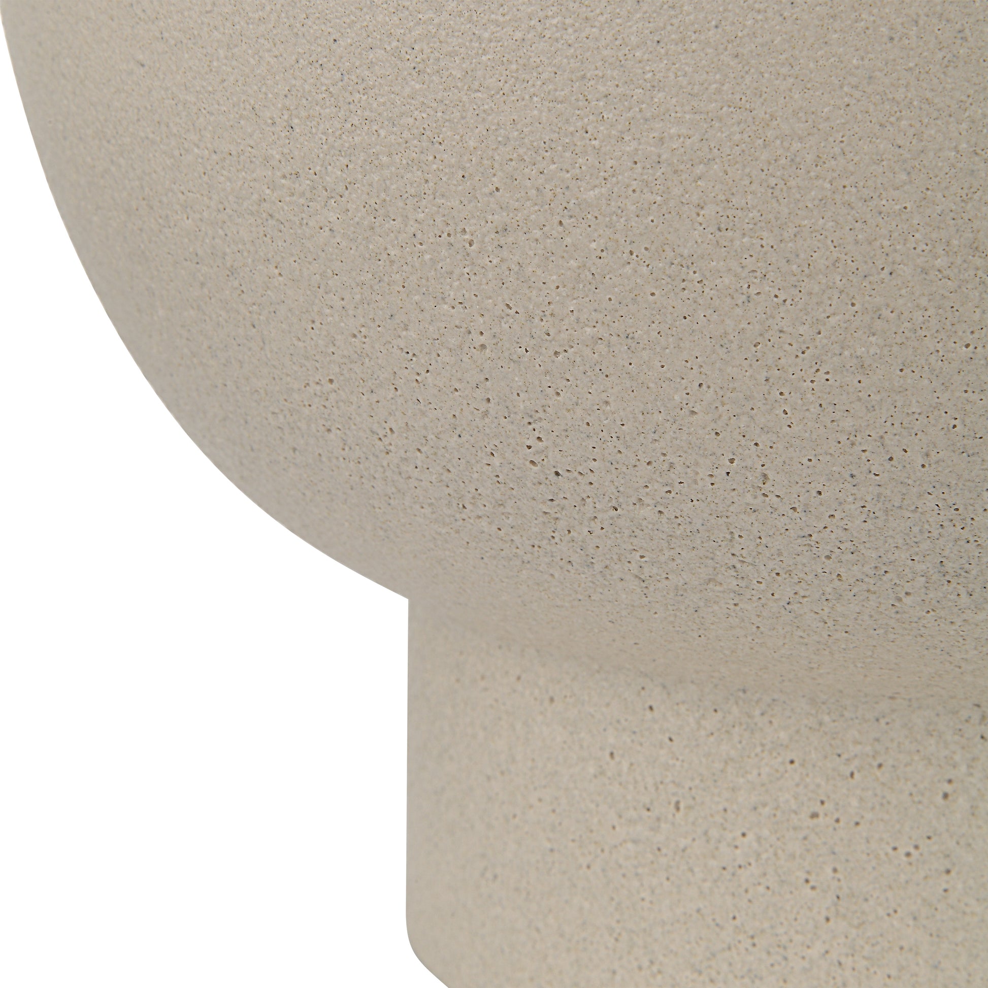 Lamoureux Indoor Ceramic Vase, Textured Matte Ivory-Vase-DECOROLALA