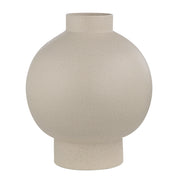 Lamoureux Indoor Ceramic Vase, Textured Matte Ivory-Vase-DECOROLALA