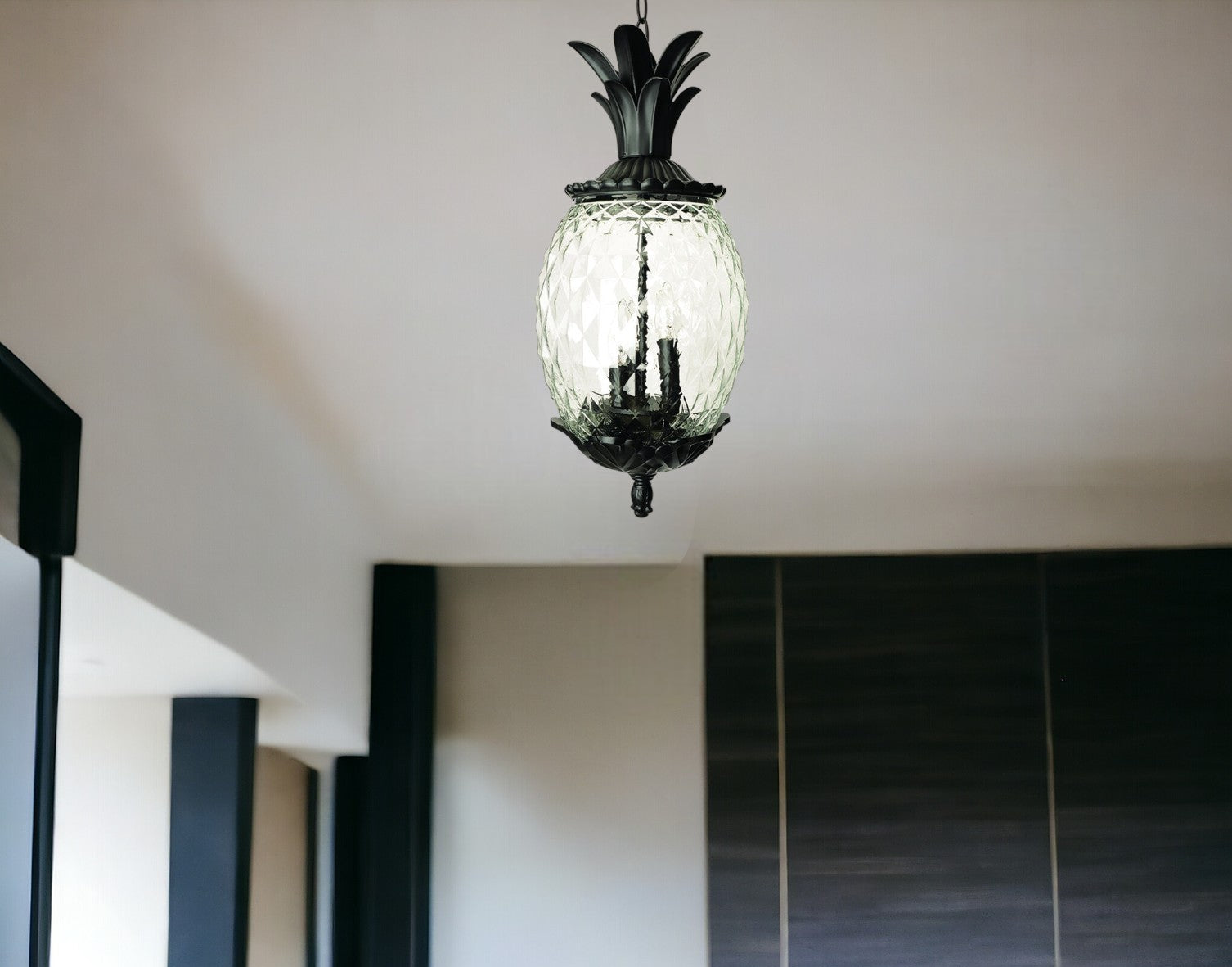 Lanai 3-Light Black Coral Hanging Light-Chandeliers-DECOROLALA