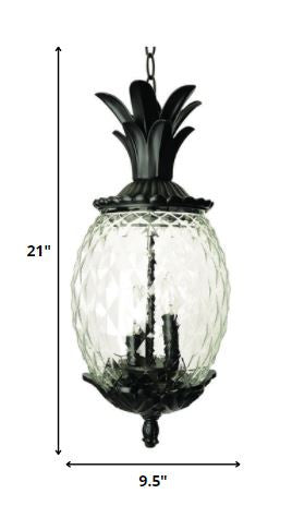 Lanai 3-Light Black Coral Hanging Light-Chandeliers-DECOROLALA