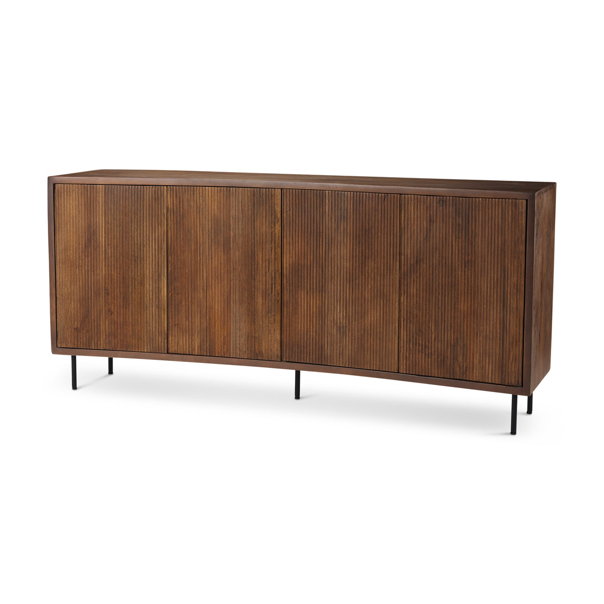 Lance 70.0L x 15.0W x 32.0H Medium Brown Solid Wood Sideboard-Sideboards & Buffets-DECOROLALA