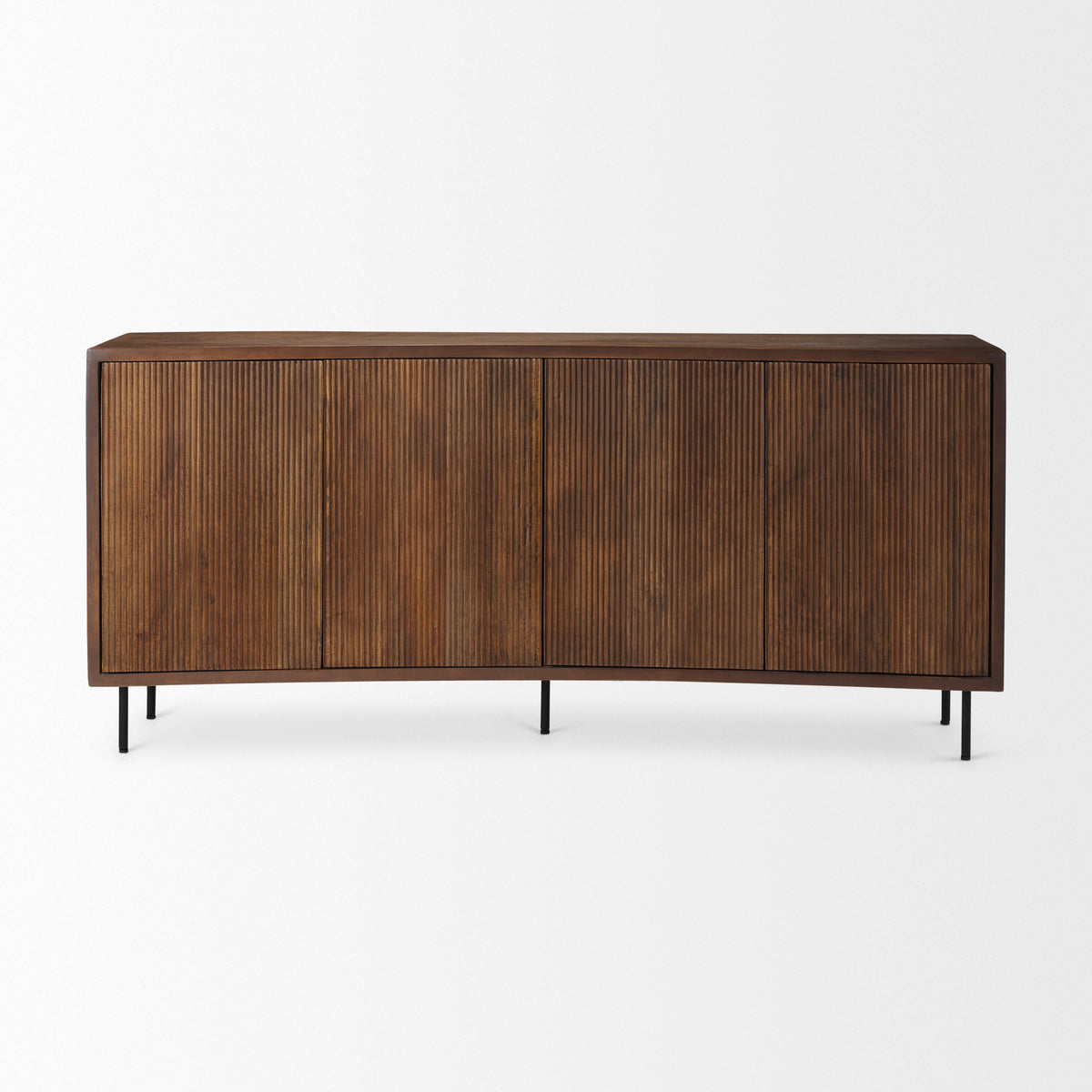 Lance 70.0L x 15.0W x 32.0H Medium Brown Solid Wood Sideboard-Sideboards & Buffets-DECOROLALA