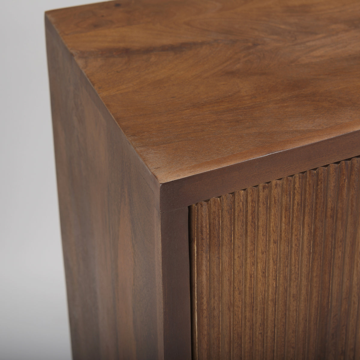 Lance 70.0L x 15.0W x 32.0H Medium Brown Solid Wood Sideboard-Sideboards & Buffets-DECOROLALA