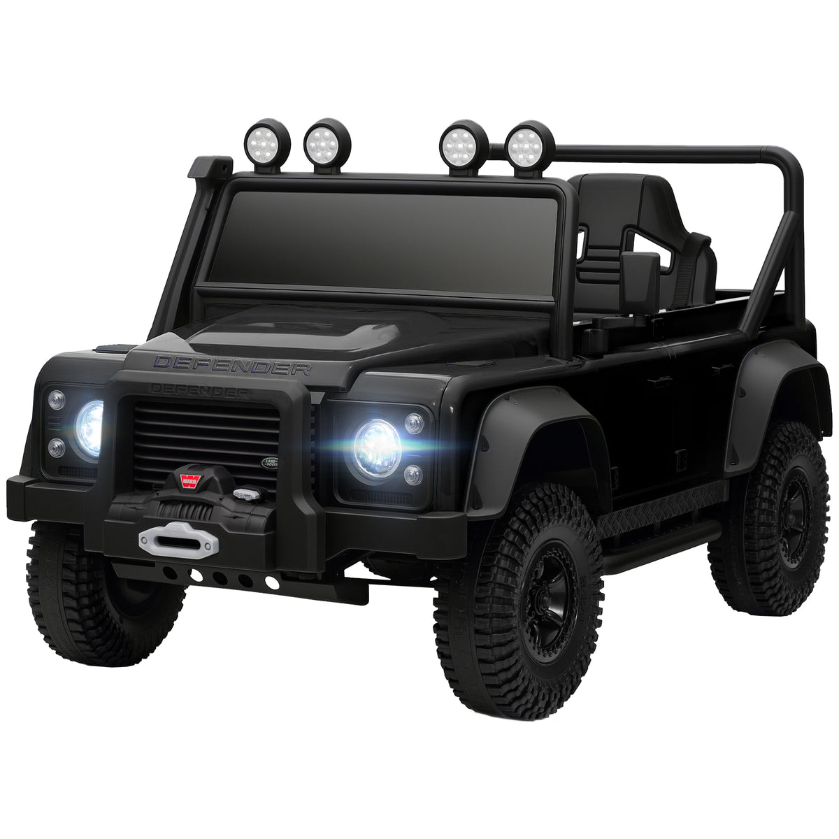 Land Rover Licensed Kids Ride on Truck with Remote Control, Spring Suspension, LED Lights, 3 Speed for Ages 3-5-Toys & Games > Baby & Toddler Toys > Electric Ride-On Toys > Electric Toy Cars-DECOROLALA