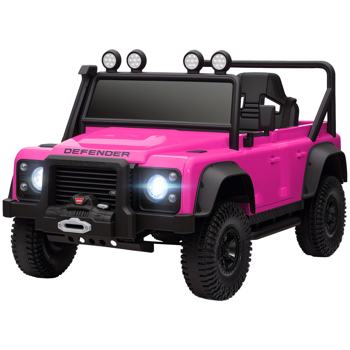 Land Rover Licensed Kids Ride on Truck with Remote Control, Spring Suspension, LED Lights, 3 Speed for Ages 3-5-Toys & Games > Baby & Toddler Toys > Electric Ride-On Toys > Electric Toy Cars-DECOROLALA