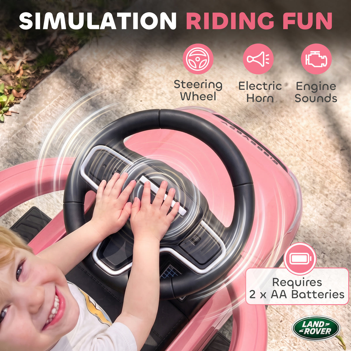 Land Rover Discovery Licensed 2-in-1 Ride On Push Car with Removable Parent Handle, Under-Seat Storage-Toys & Games > Baby & Toddler Toys > Riding & Rocking Toys > Push Cars for Toddlers-DECOROLALA