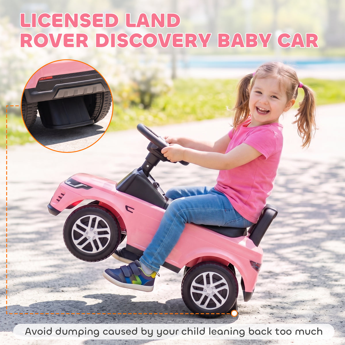 Licensed Land Rover Ride on Push Car with Anti-Tip Device, Under-Seat Storage, Horn, Engine Sounds for 18-36 M-Toys & Games > Baby & Toddler Toys > Riding & Rocking Toys > Push Cars for Toddlers-DECOROLALA