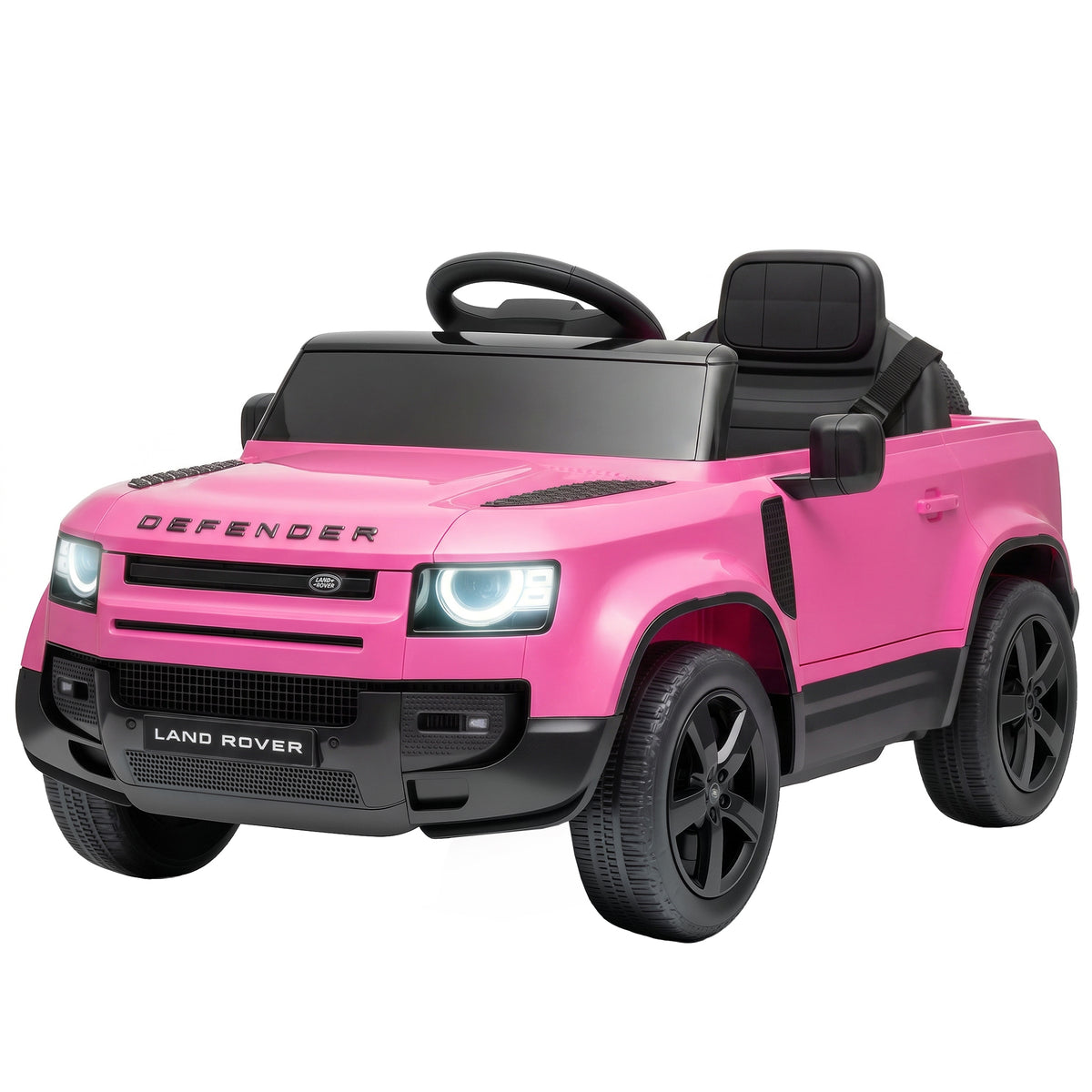 12V Ride on Car Licensed Land Rover with Remote, Suspension, Slow Start, 3 Speeds, Lights, Music, Horn for 3-5-Toys & Games > Baby & Toddler Toys > Electric Ride-On Toys > Electric Toy Cars-DECOROLALA
