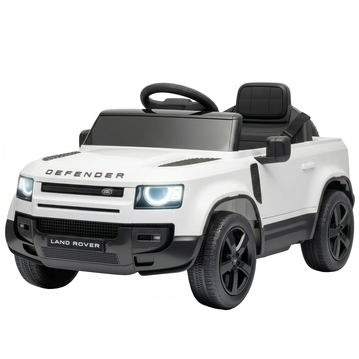 12V Ride on Car Licensed Land Rover with Remote, Suspension, Slow Start, 3 Speeds, Lights, Music, Horn for 3-5-Toys & Games > Baby & Toddler Toys > Electric Ride-On Toys > Electric Toy Cars-DECOROLALA