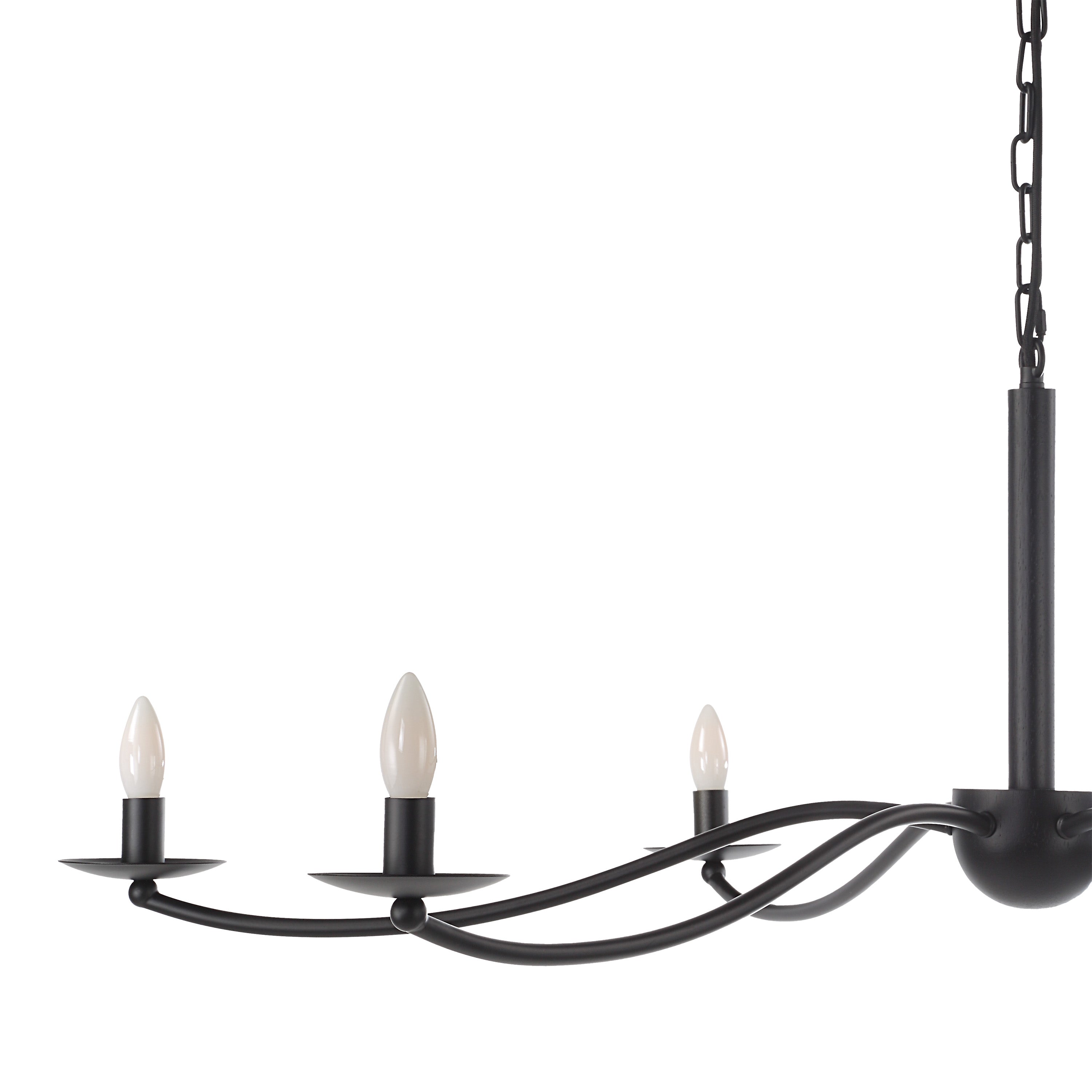 Landen 75.75" Height Ceiling Fixture, Powder Coated Matte Black-Ceiling Fixture-DECOROLALA