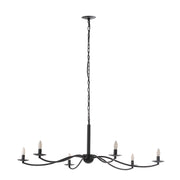 Landen 75.75" Height Ceiling Fixture, Powder Coated Matte Black-Ceiling Fixture-DECOROLALA