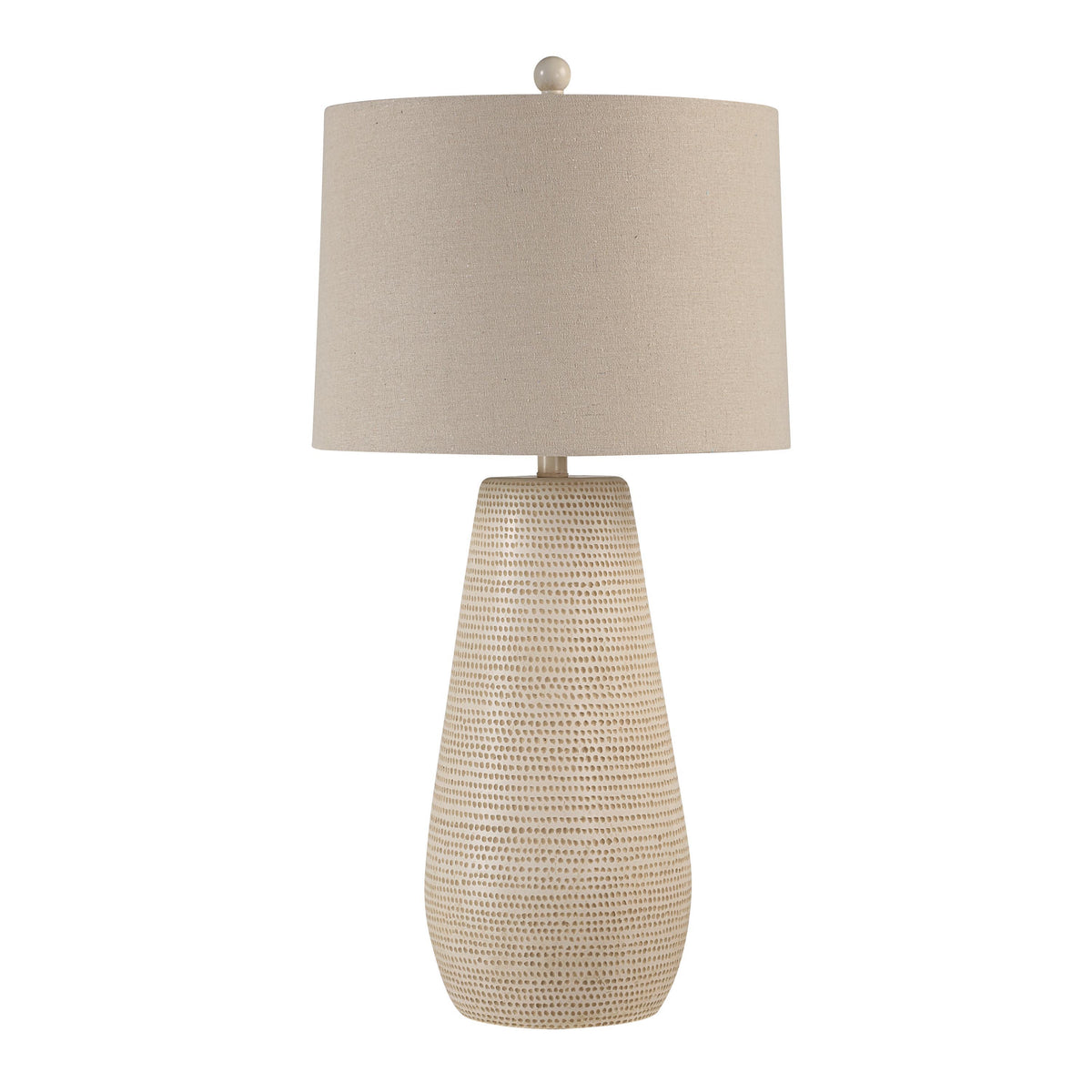 Lanikai 31.5" Table Lamp with Linen Shade, Cream-Table Lamps-DECOROLALA