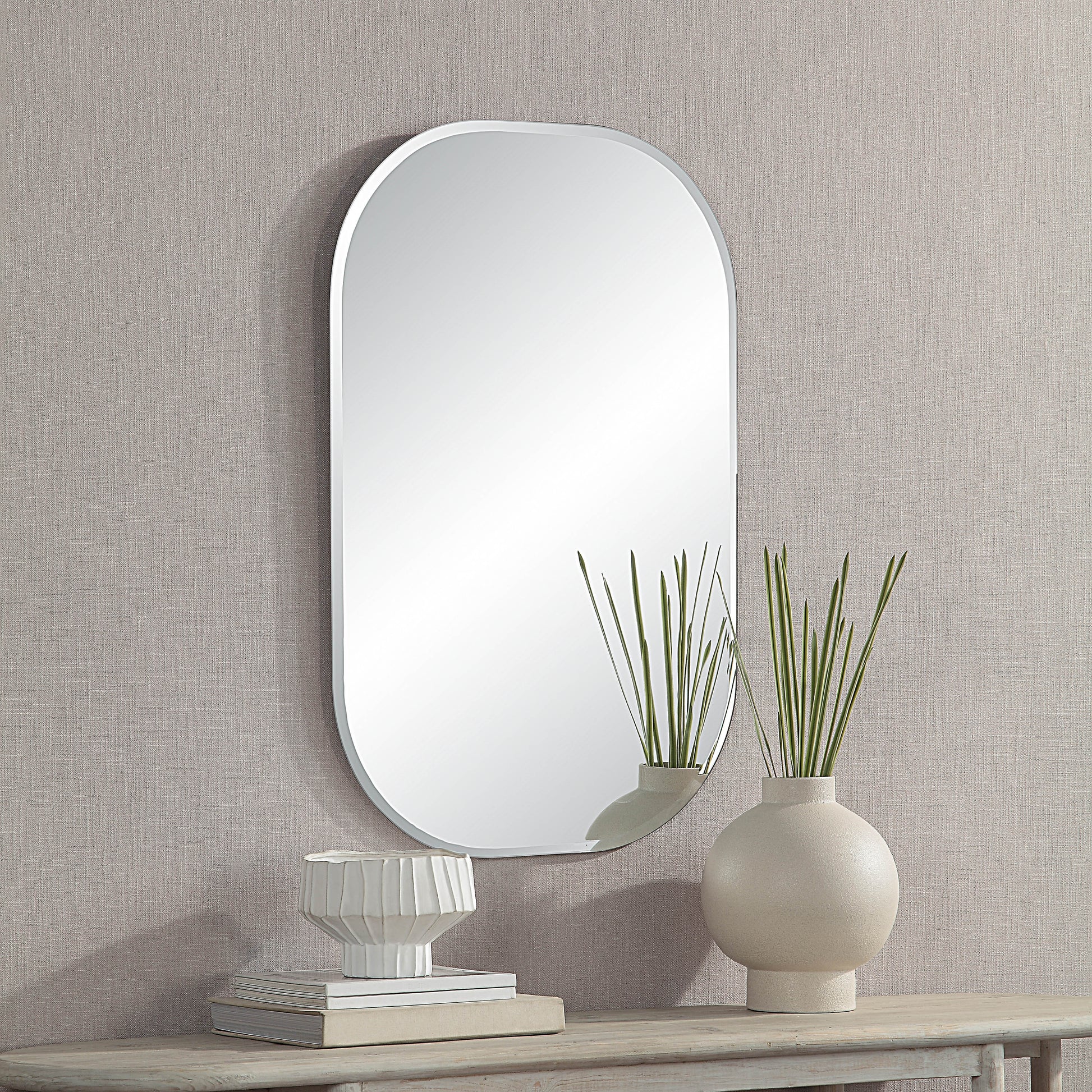 Lantana 36" Tall Rectangular Oval Mirror-Mirror-DECOROLALA