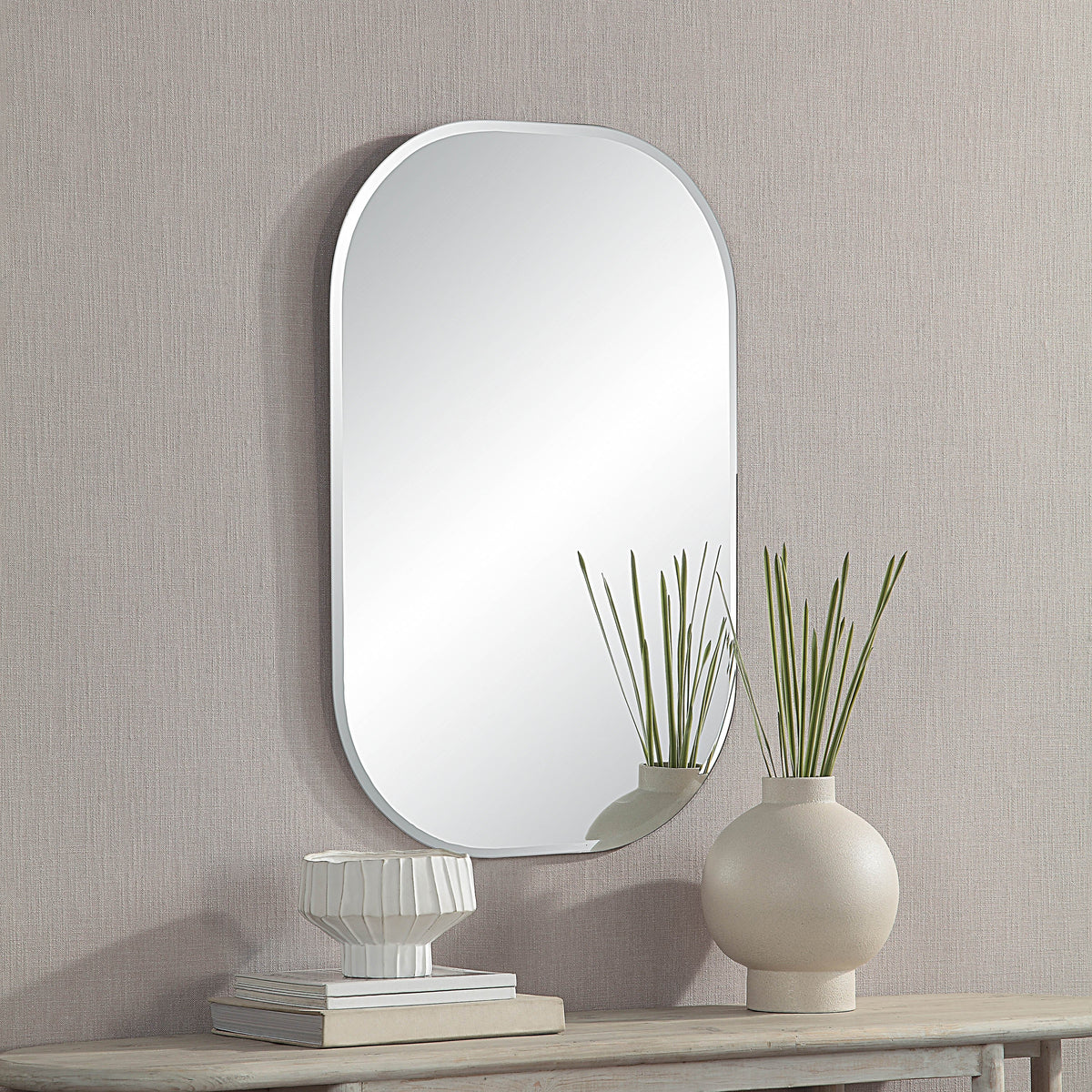 Lantana 36" Tall Rectangular Oval Mirror-Mirrors-DECOROLALA