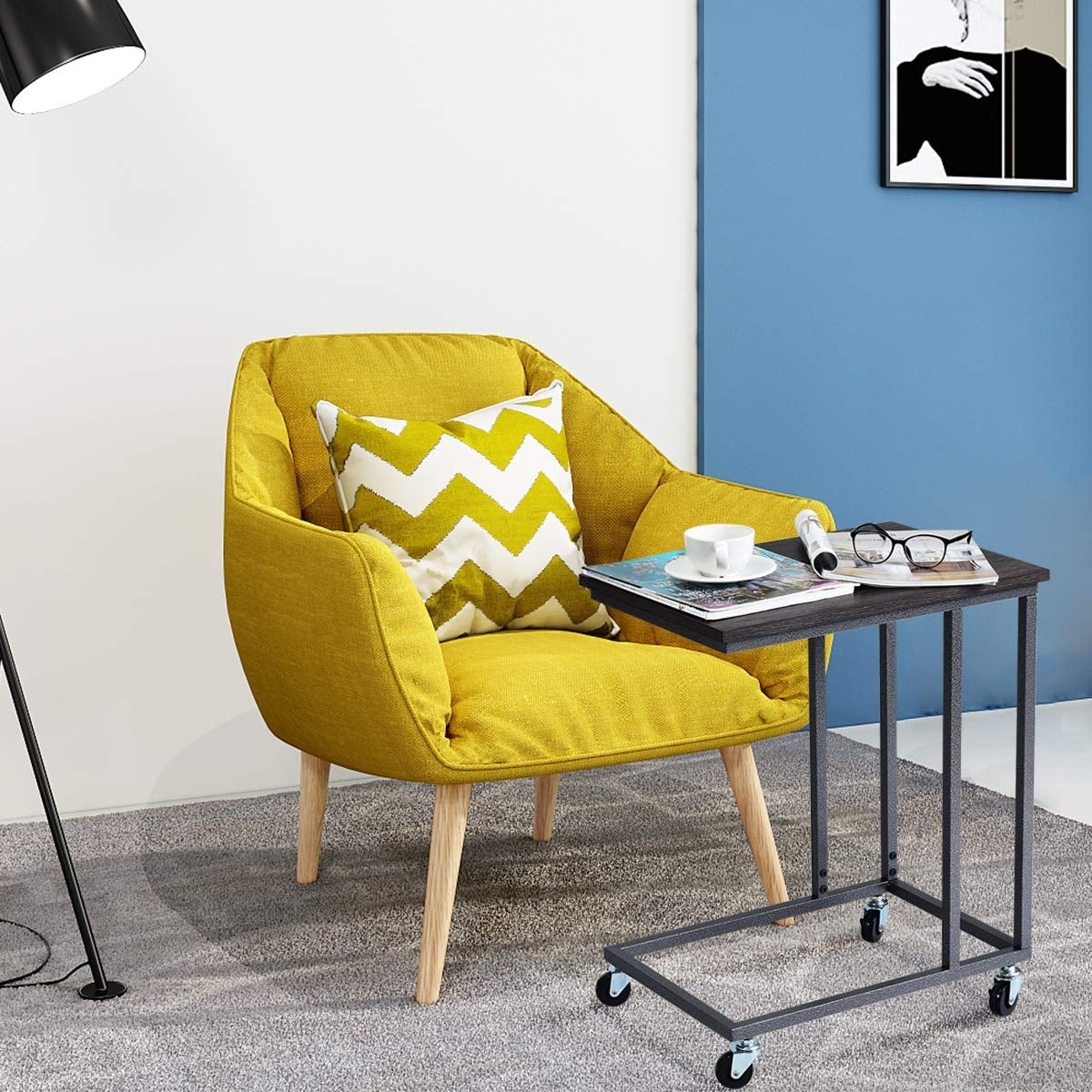 Laptop Holder Sofa Multiple Side End MobileTable-Black-End & Side Tables-DECOROLALA